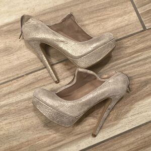 Jessica Simpson Metallic Heels